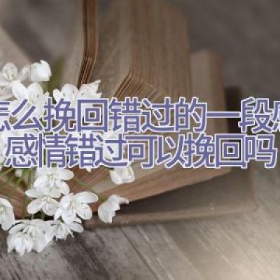 该怎么挽回错过的一段感情呢,感情错过可以挽回吗